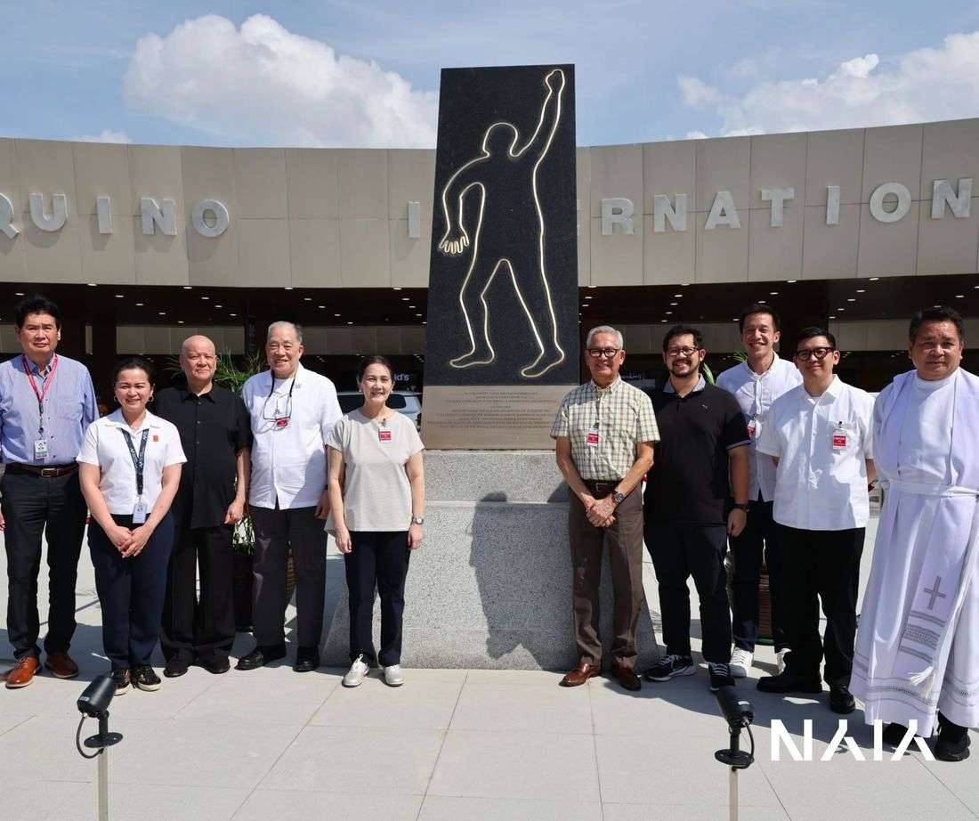 Aquino family visits relocated Ninoy marker at NAIA Terminal 1