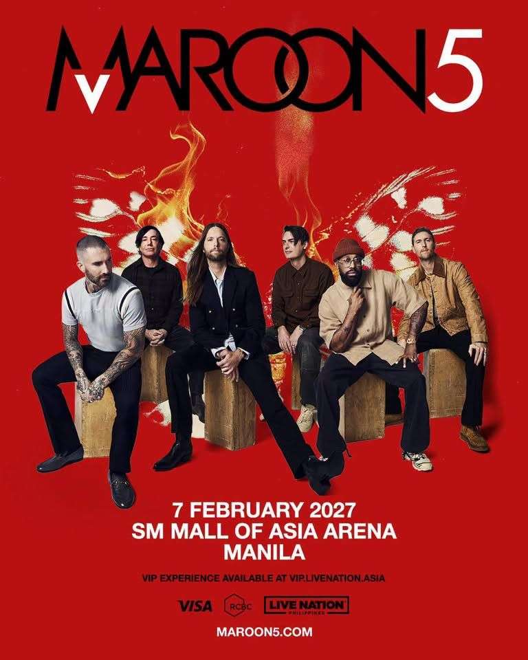 Maroon 5 to hold Manila concert in February 2027
