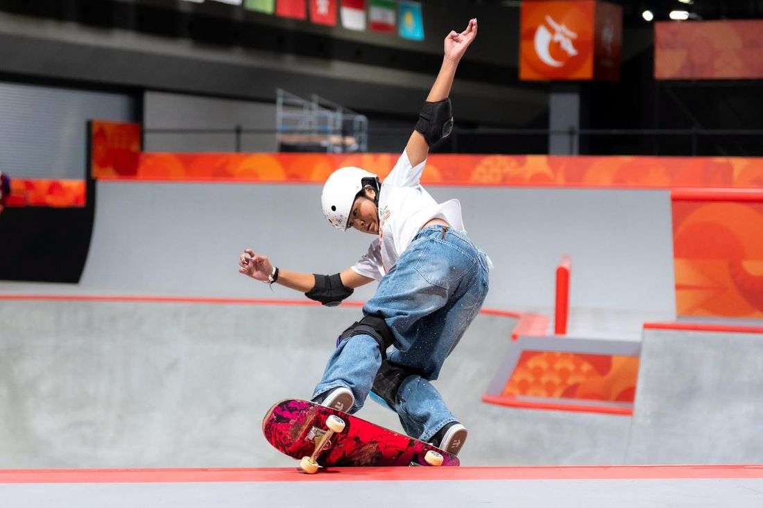 Asiad – 12-year-old Mazel Paris battles older rivals, places 5th in Asian Games park final