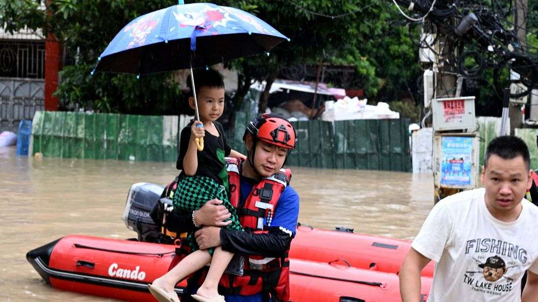 Typhoon Saudel brings torrential rain, flooding to China's coastal areas