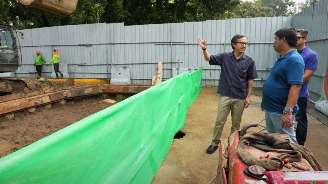 Water detention basin underway in Malate, Manila