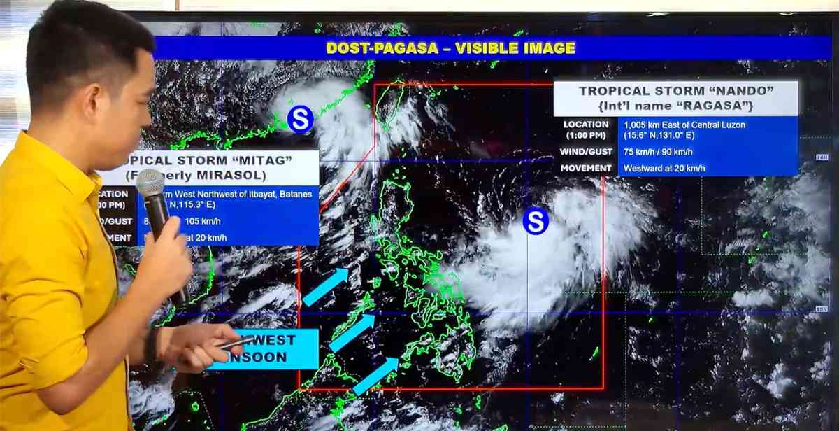 NDRRMC reports 64,000 individuals affected by Typhoon #NandoPH, southwest monsoon