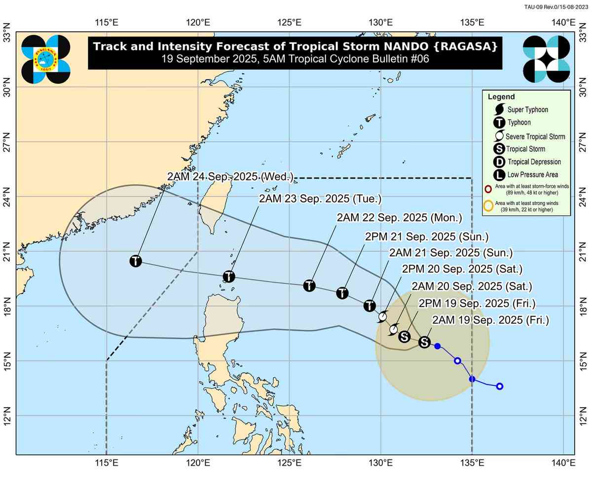 Typhoon #NandoPH intensifies; may strengthen into super typhoon