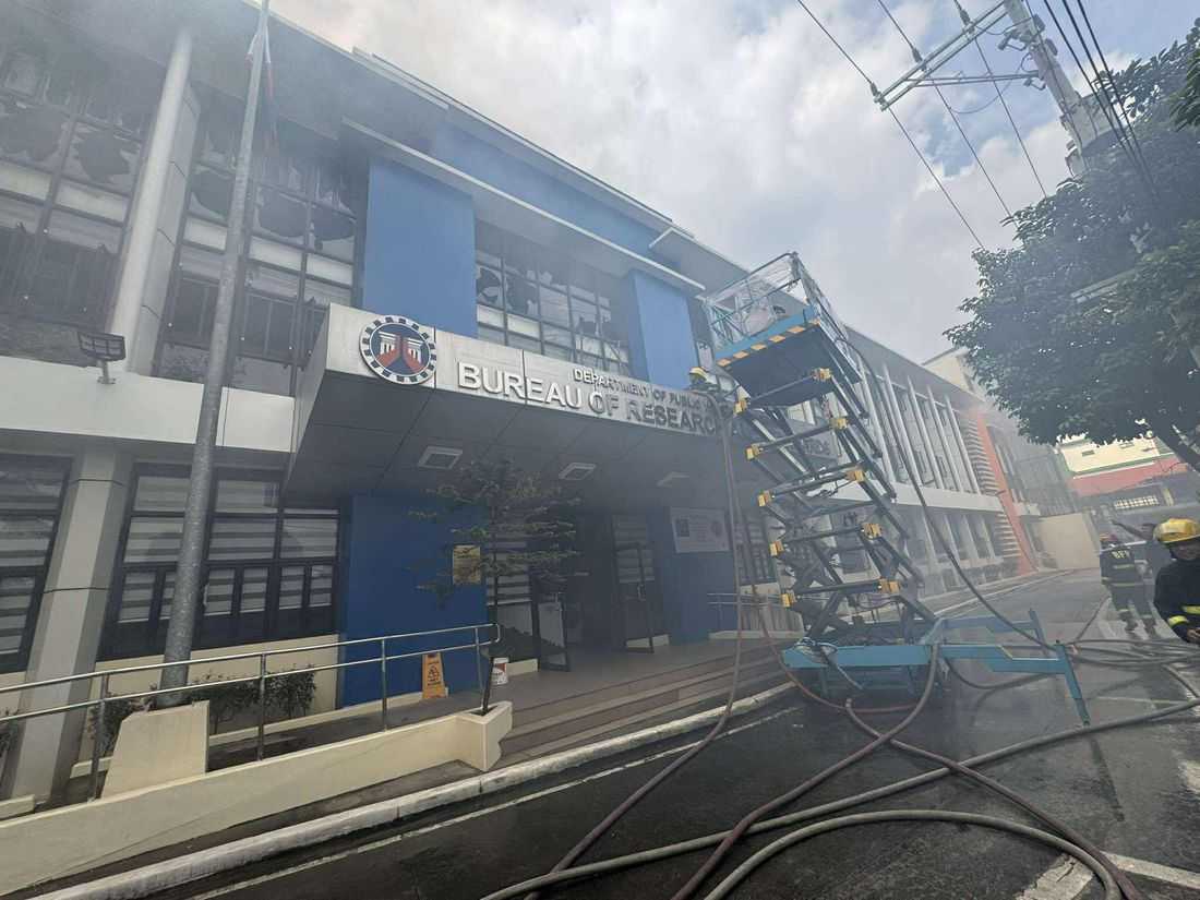 NBI probes possible arson in DPWH office fire in QC