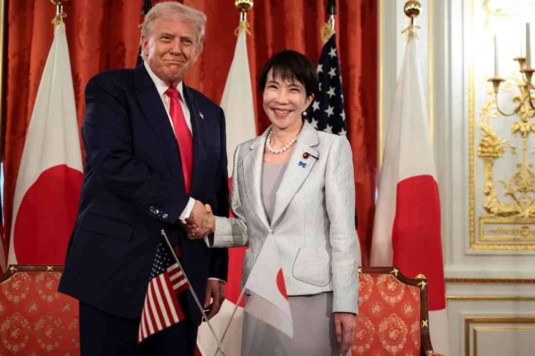 Trump praises Japan's 'great' female leader in talks on trade, critical minerals