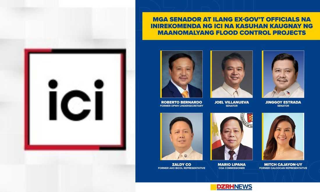 ICI recommends charges vs Co, Villanueva, Estrada, others over flood control corruption
