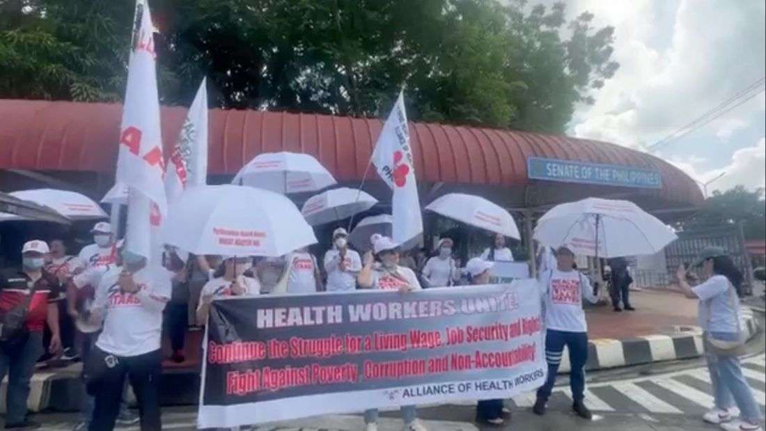 Health workers, advocates gather at the Senate to condemn corruption, ‘chronic underfunding’ for health sector