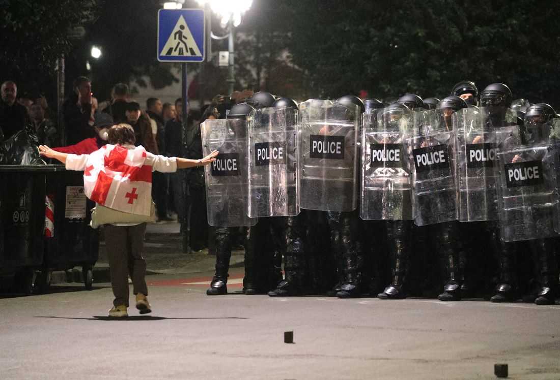 Georgian police clash, detain protesters as ruling party says it won local elections