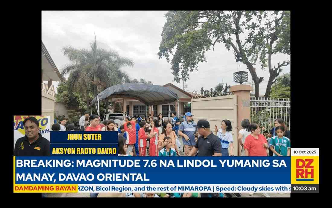 Schools evacuate as strong 7.5 magnitude earthquake hits Manay, Davao Oriental