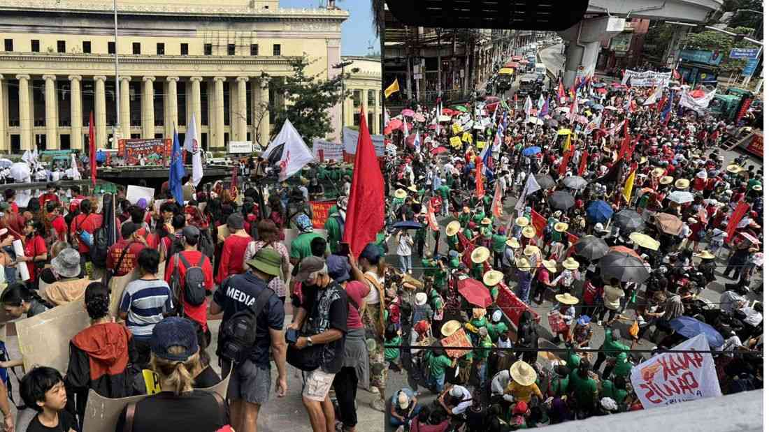 Activists, farmers, and indigenous groups stage anti-corruption march from Liwasang Bonifacio to Mendiola