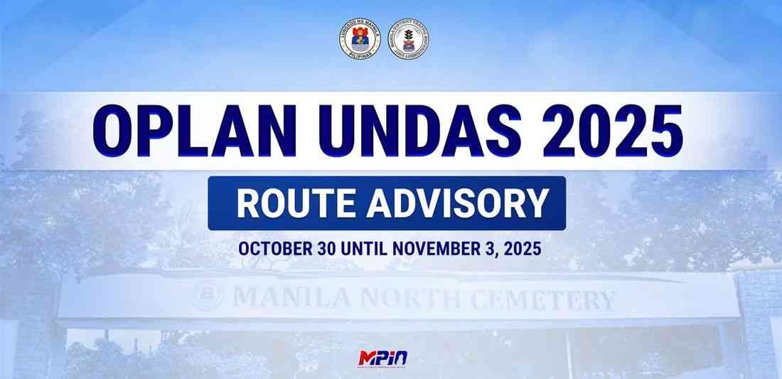 Manila City issues traffic route advisory ahead of Undas 2025