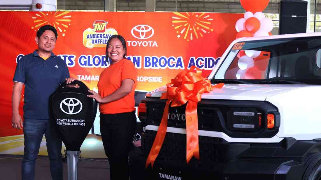 Carinderia vendor from Siargao wins next-gen Toyota Tamaraw in TNT promo