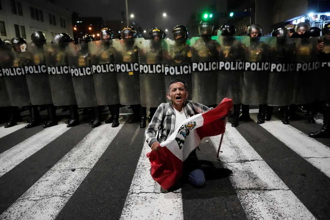 One dead, dozens injured as Peru's new president faces widespread protests