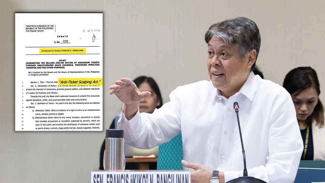 Pangilinan reintroduces proposal for Anti-Ticket Scalping Act amid reselling issues