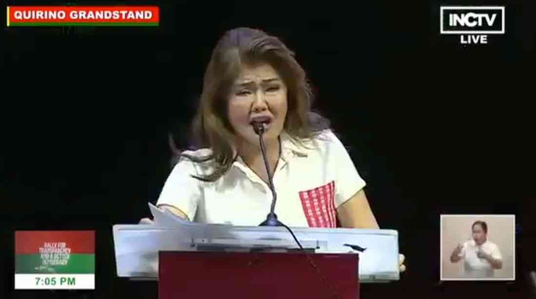 Imee Marcos accuses PBBM, First Lady of illegal drug use