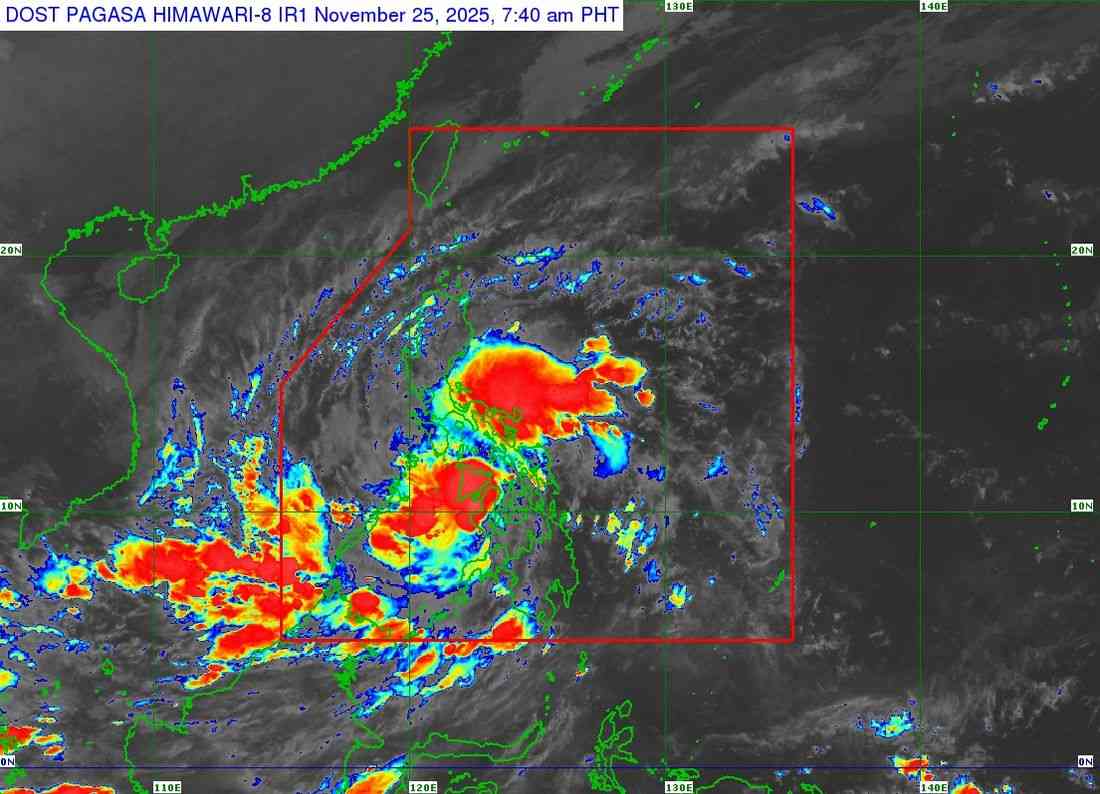 TD Verbena over Negros Oriental; Signal no. 1 up in several areas