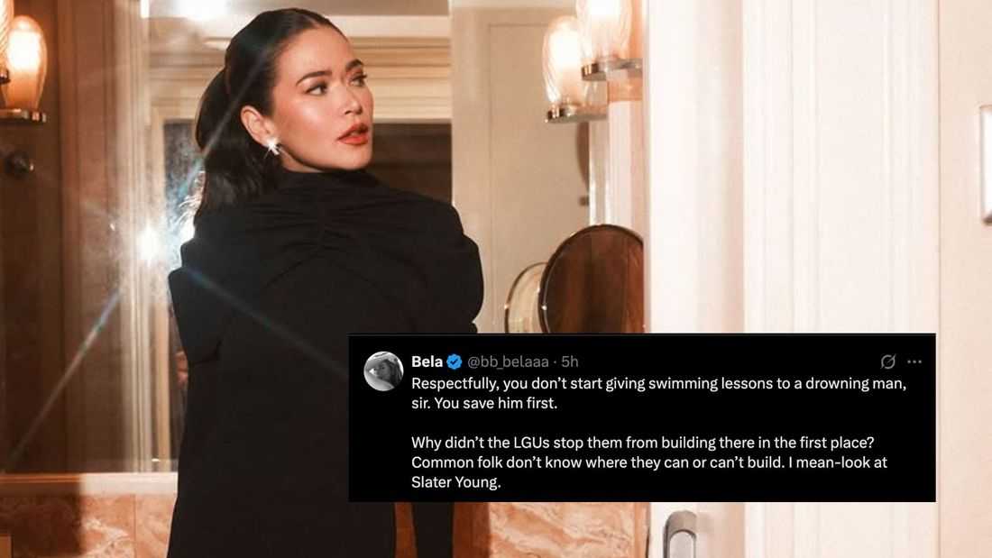Bela Padilla calls out Pangasinan lawmaker over controversial Cebu flood comments