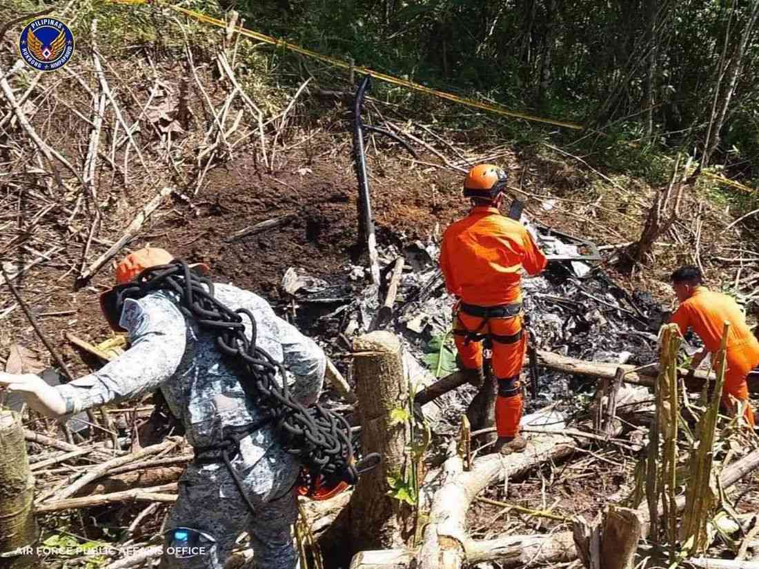 Investigation into cause of Agusan del Sur chopper crash proves difficult due to fire, deceased PAF airmen to be honored