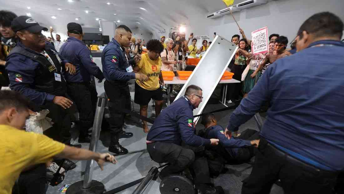 Protesters force their way into COP30 summit venue, clash with security