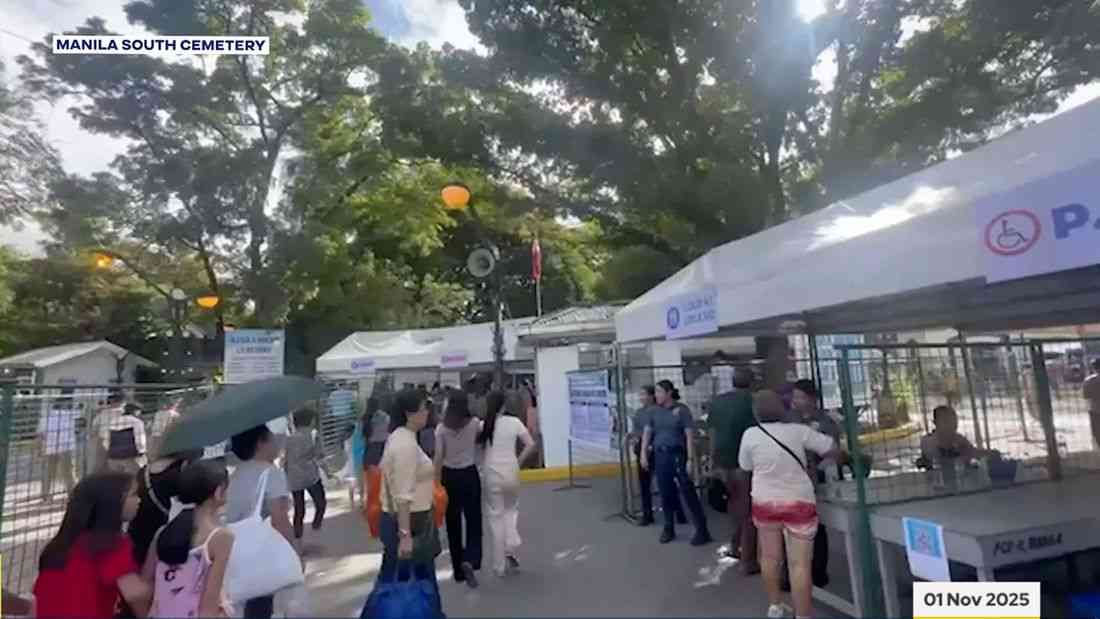Manila South Cemetery sees thousands of early visitors, confiscates prohibited items