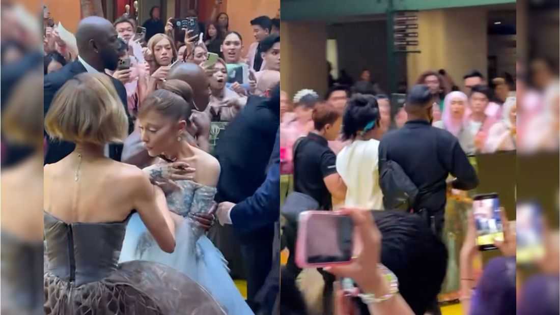 Fan charges at Ariana Grande at ‘Wicked: For Good’ premiere