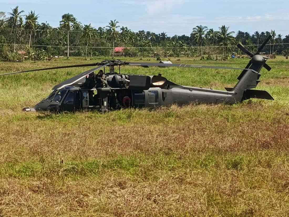 Black Hawk helicopter makes emergency landing in Southern Leyte — PAF