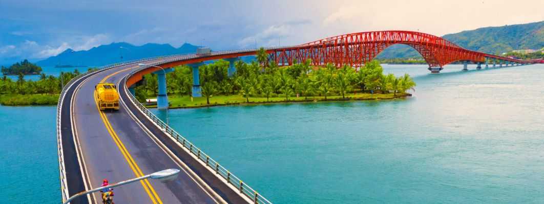 DPWH conducted a dry run for the 15-ton load limit on San Juanico Bridge