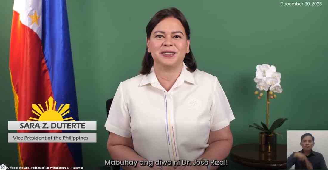 VP Sara on Rizal Day: May our strength, courage to stand for truth and justice return