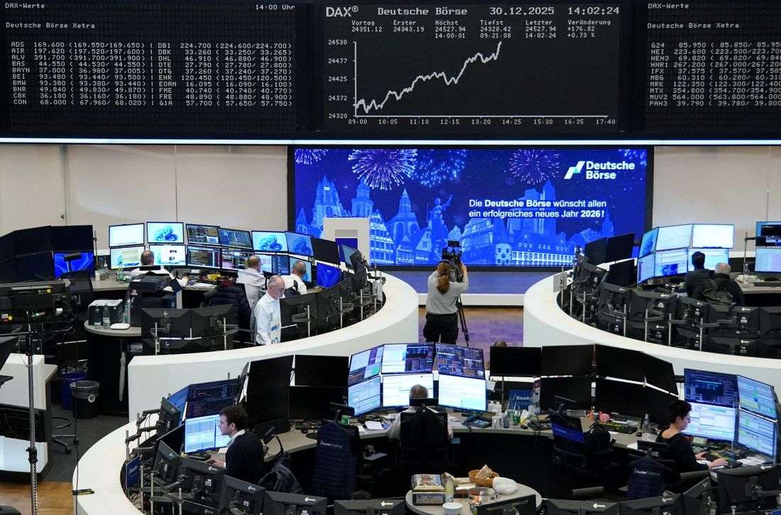 Wall Street muted near the end of a banner year; gold rebounds