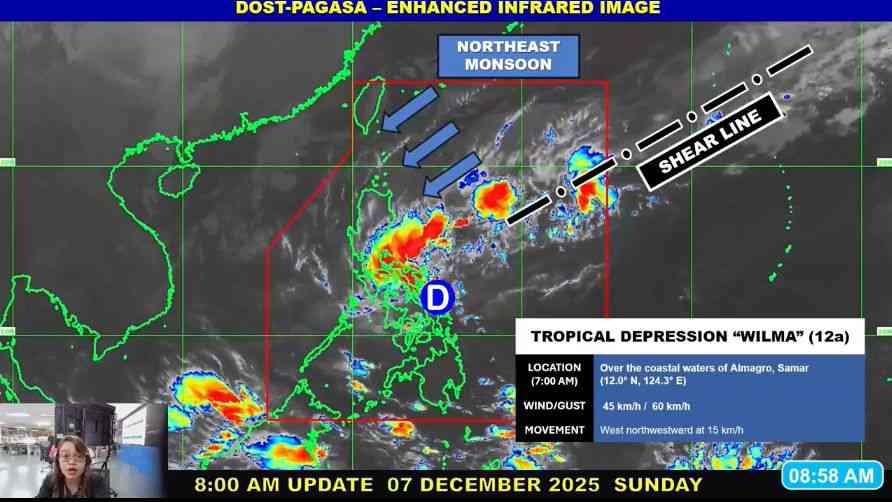 Wilma crosses Samar; Wind Signal No. 1 still hoisted in affected areas