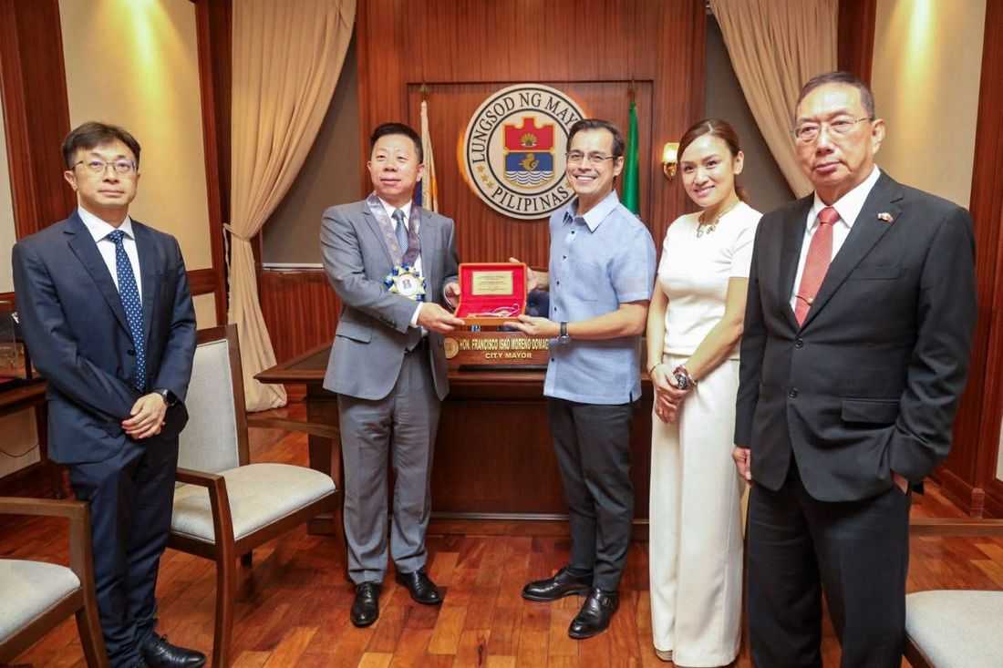Chinese Ambassador Jing Quan meets Manila Mayor Isko Moreno in a courtesy call