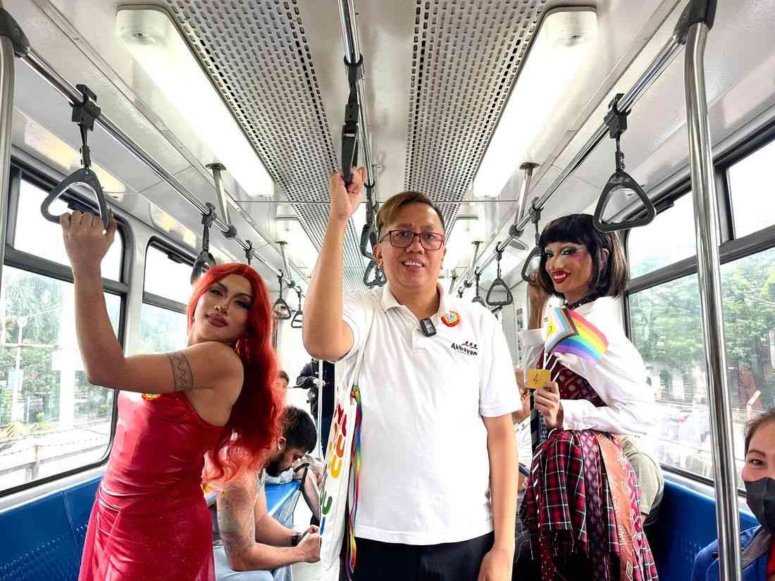 LGBTQIA+ community celebrates free LRT and MRT rides on Dec. 22