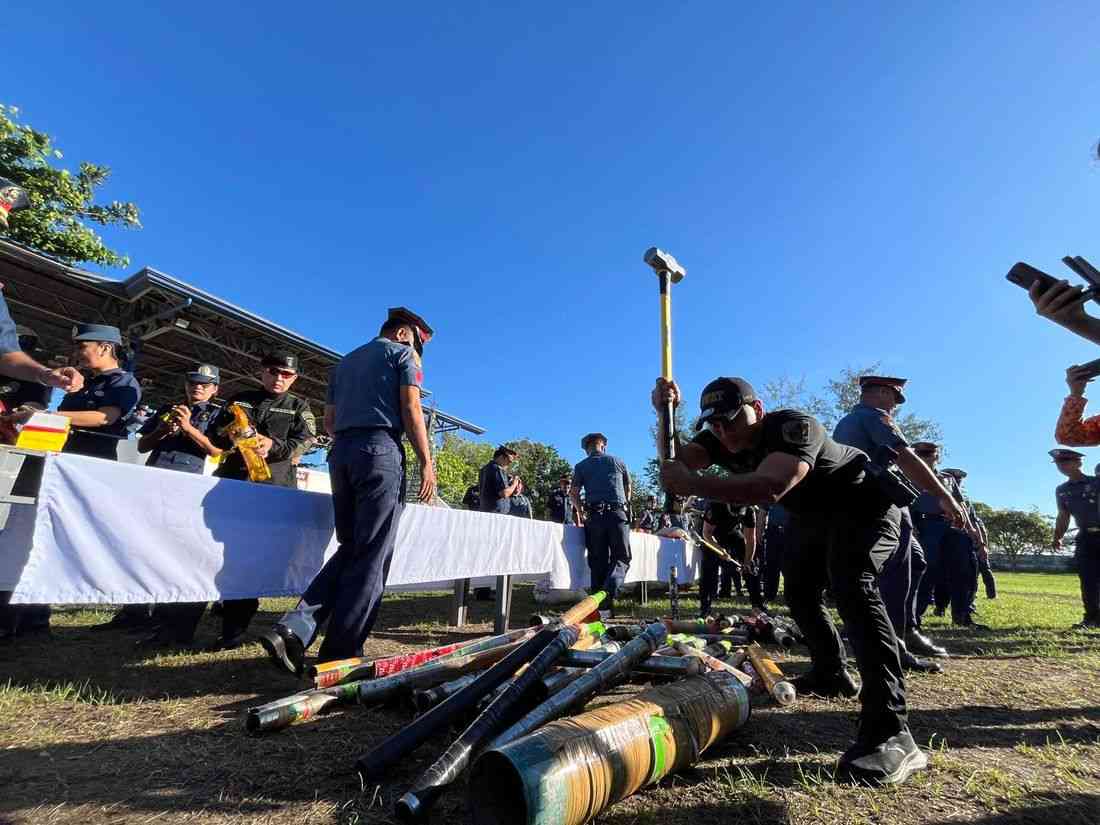 Over 10,000 illegal fireworks destroyed in Pangasinan as police intensify holiday safety campaign