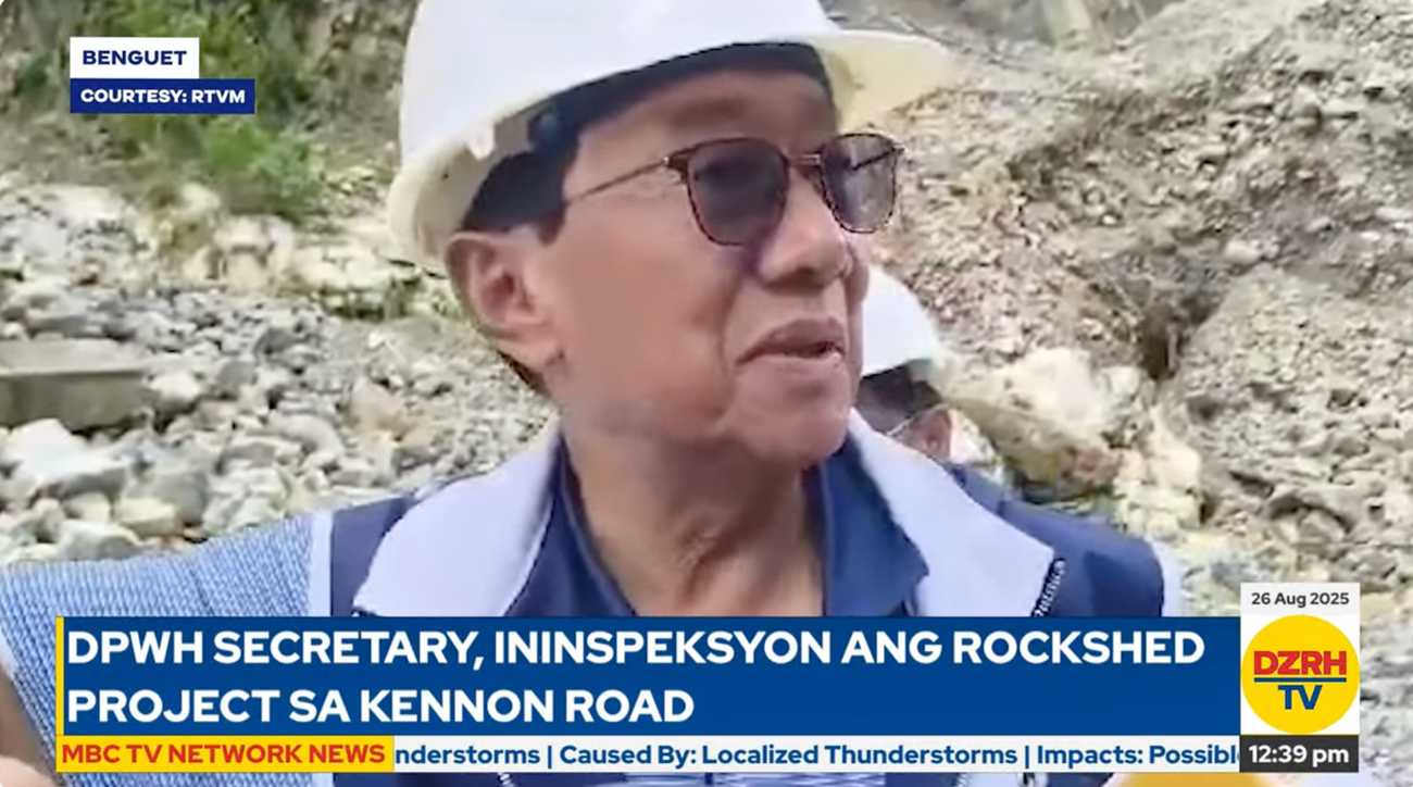 DPWH Secretary Bonoan defends rock shed project along Kennon Road