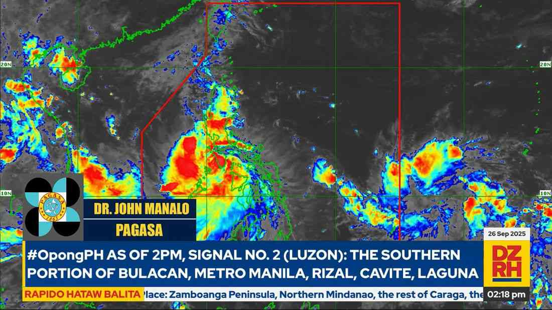 Typhoon Opong makes sixth landfall in Oriental Mindoro, expected to exit PAR on Sept. 27