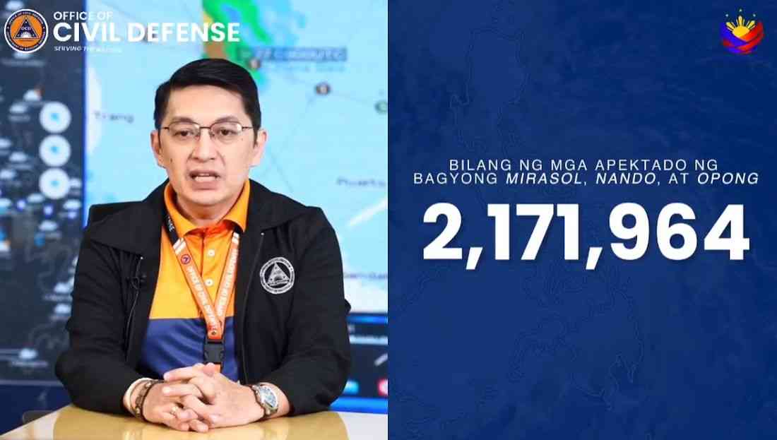 OCD reports 13 casualties; over 2.1 million affected as typhoon #OpongPH hits PH