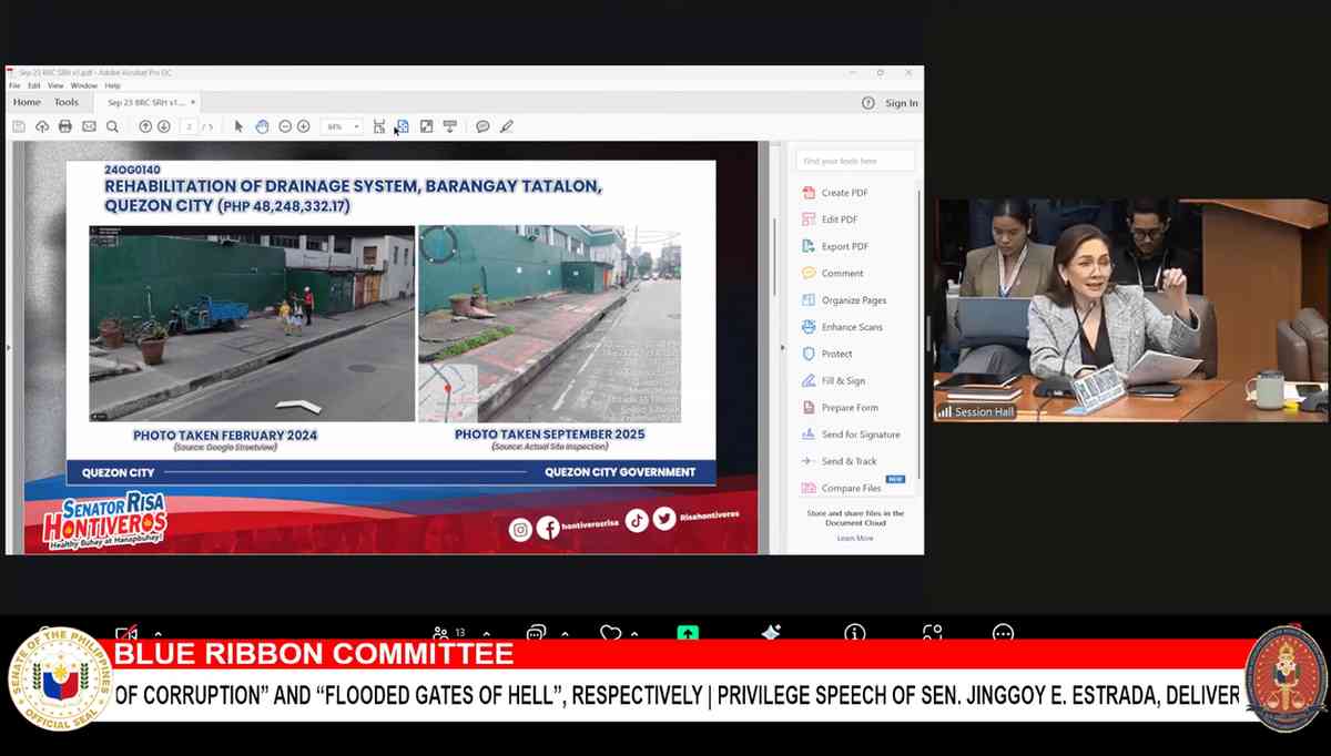 Millions wasted? Sen. Hontiveros flags questionable Quezon City drainage works