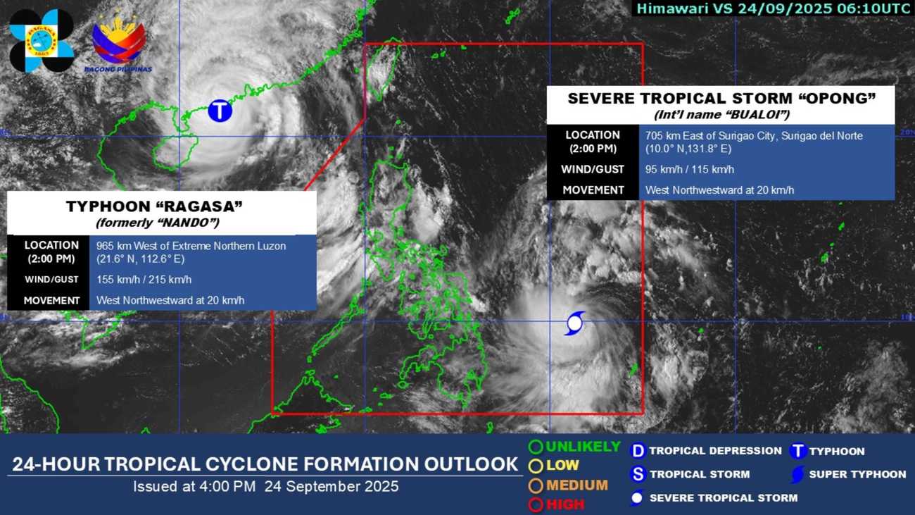 Opong intensifies into a Severe Tropical Storm