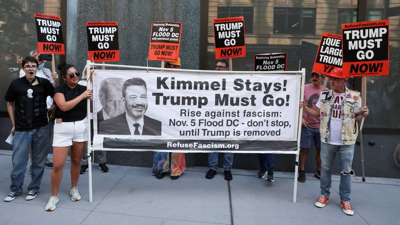 Trump applauds Jimmy Kimmel's suspension and seeks to punish critical broadcasters