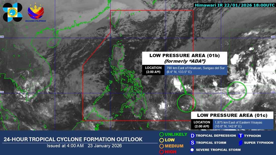 Amihan affects country on Friday, Jan. 23 — PAGASA
