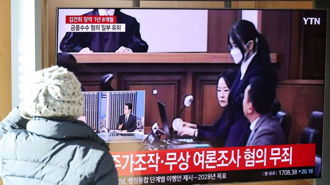 South Korea court jails former first lady for bribery