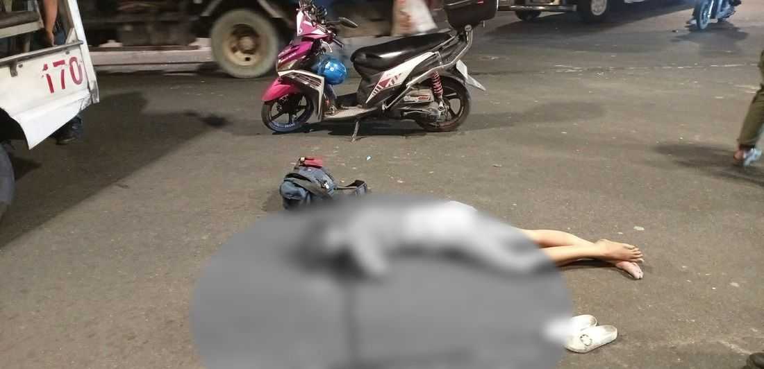 Woman left unconscious after motorcycle, van collision in Manila