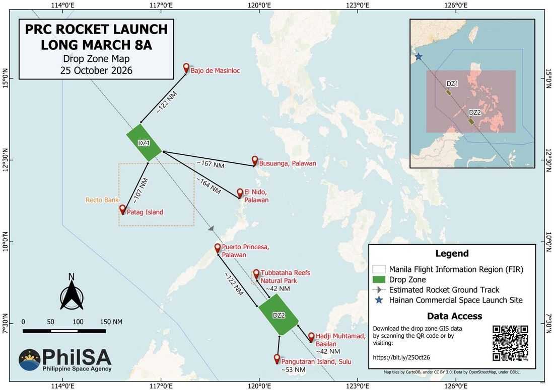 PhilSA warns of rocket debris in Philippine waters after China launch