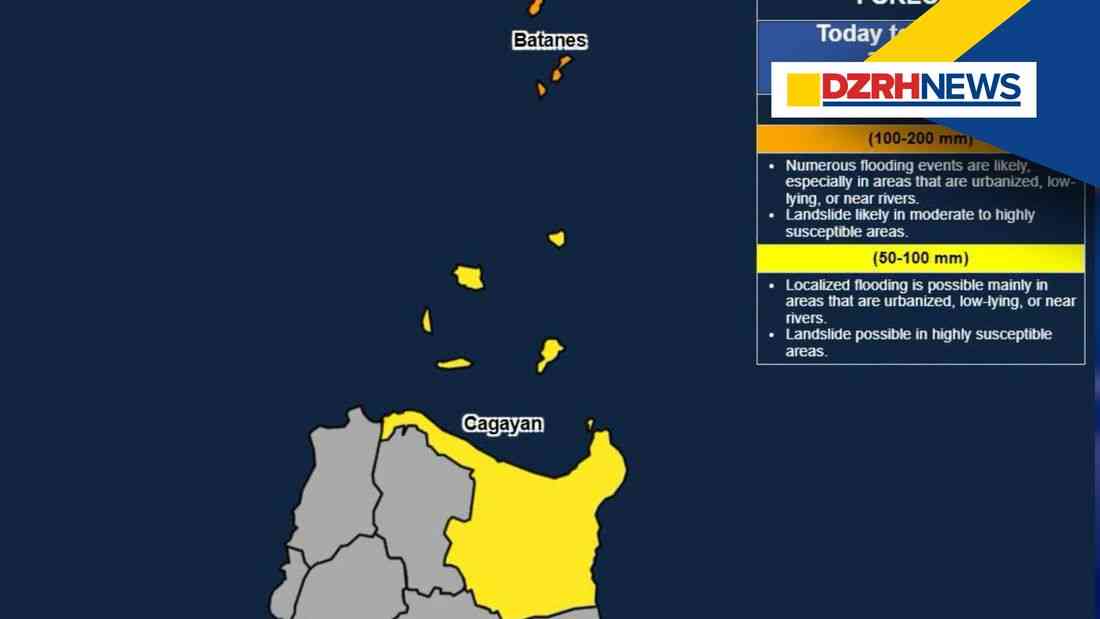 PAGASA warns of heavy rainfall in Batanes, Cagayan due to Tropical Cyclone Rosal
