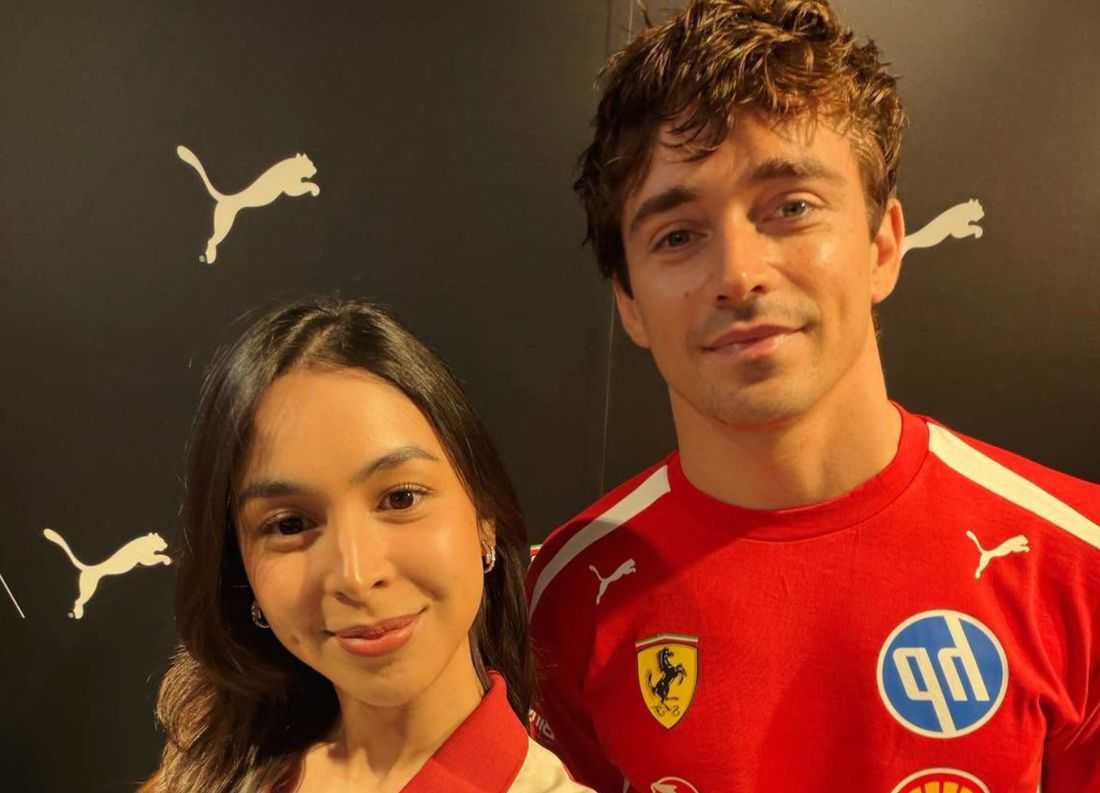 LOOK: Julia Barretto takes selfie with F1 star Charles Leclerc