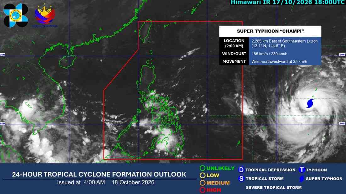 Rains, thunderstorms expected in parts of Mindanao, Palawan, Quezon
