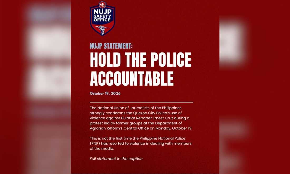 NUJP condemns alleged police harassment of reporter, calls for accountability