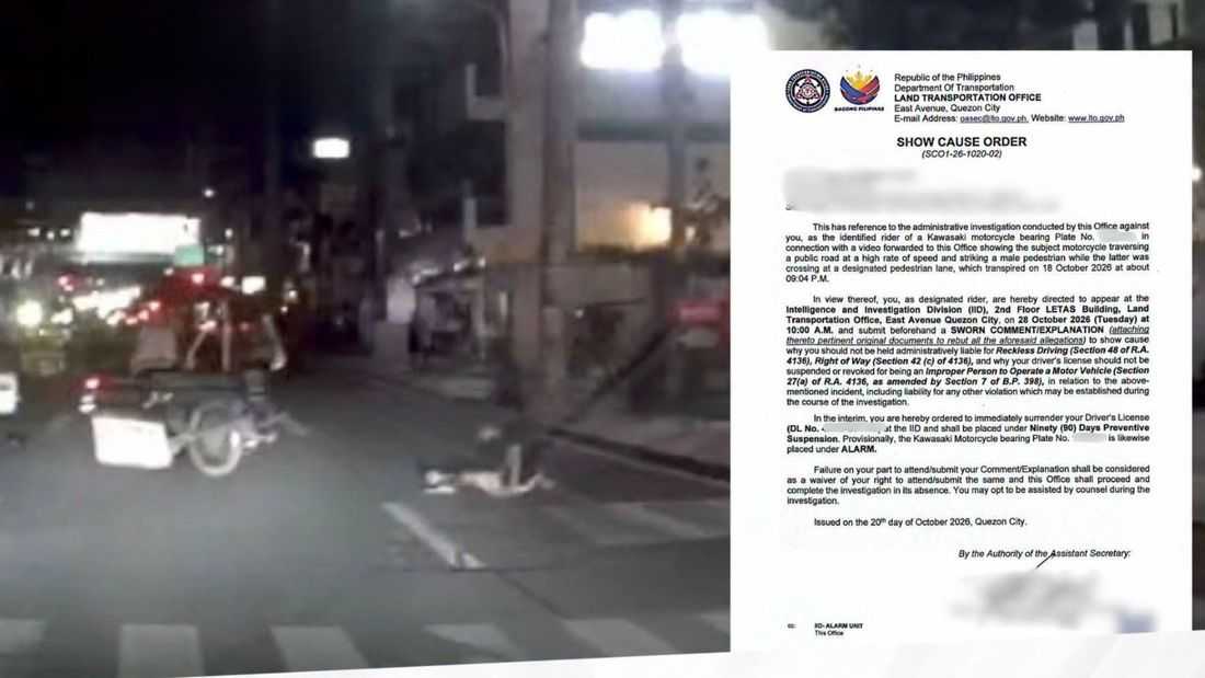 LTO suspends tricycle driver's license after child hit in Antipolo pedestrian lane