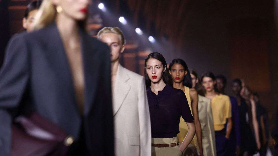 Victoria Beckham presents sheer dresses and oversized suits for spring/summer 2027