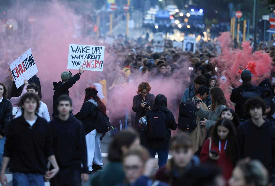 Protests sweep Italian cities amid heavy security presence, some violence reported